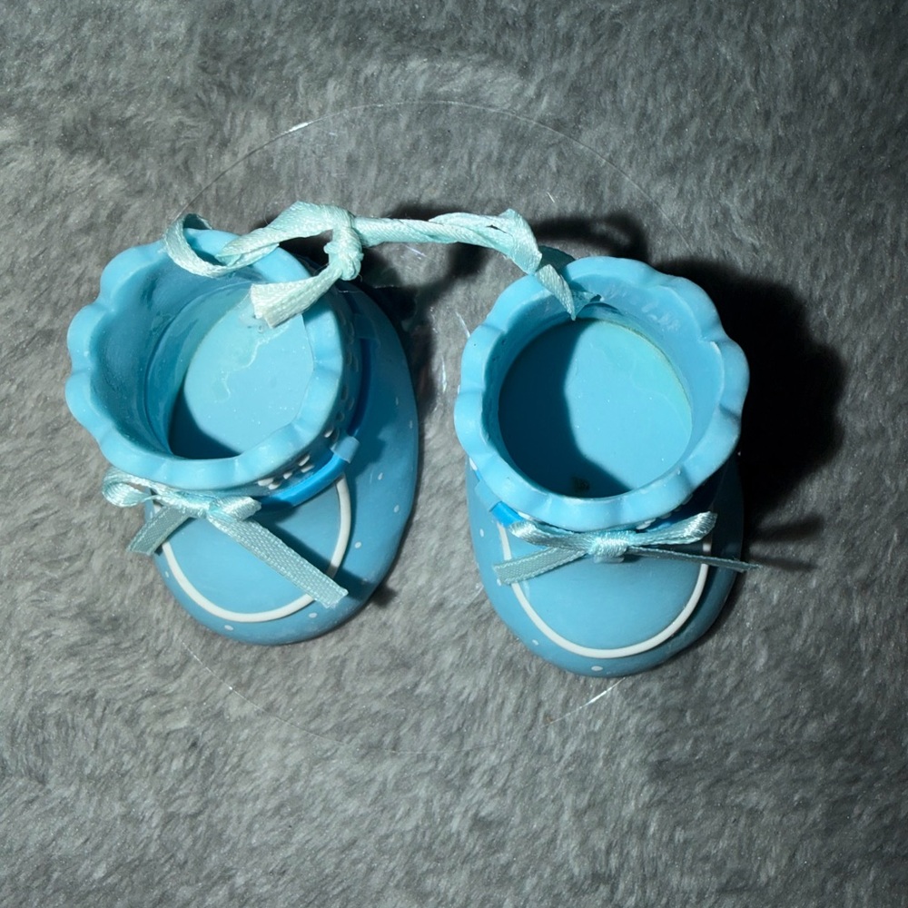 DecoPac Blue Booties Shoes Decoset Gender Reveal Boy Shower Party Cake Topper - Picture 8 of 10
